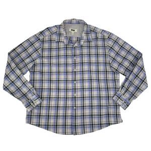 Joseph Abboud Button Up Shirt Mens Size 2XL Plaid Long Sleeve Casual 100% Cotton
